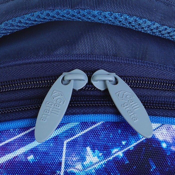 Рюкзак каркасный школьный, 37 х 28 х 19 см, Calligrata К Рюкзак каркасный школьный, 37 х 28 х 19 см, Calligrata К "Крутой космос", синий