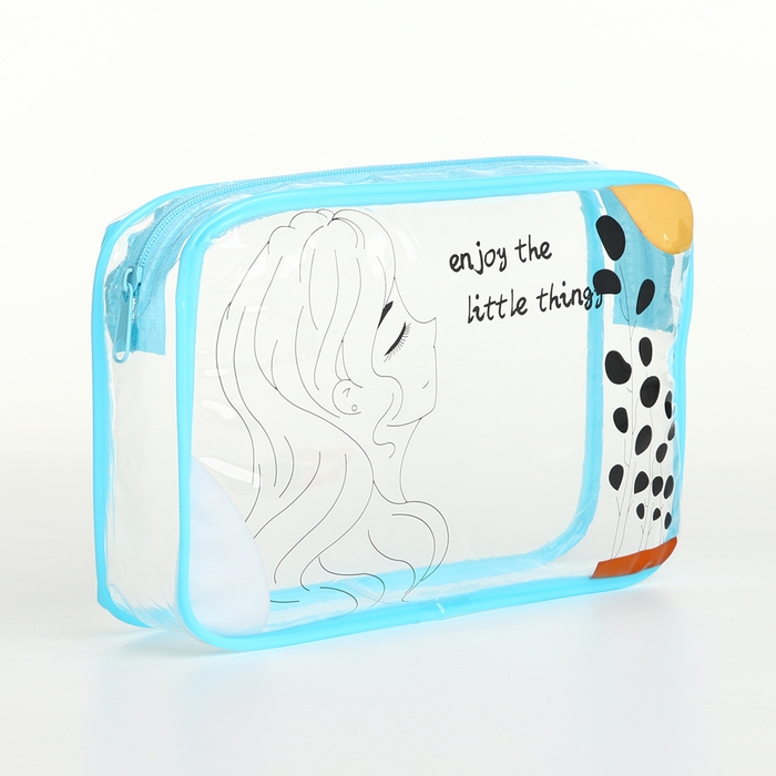 Косметичка на молнии, цвет голубой Косметичка на молнии, цвет голубой