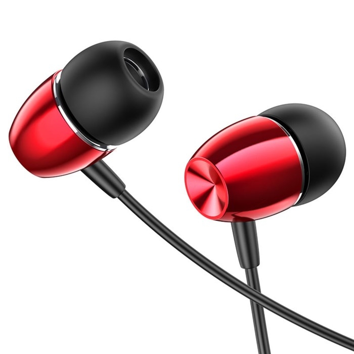 Наушники Borofone BM57 Platinum, вакуумные, микрофон, Jack 3.5 мм, кабель 1.2 м, красные Наушники Borofone BM57 Platinum, вакуумные, микрофон, Jack 3.5 мм, кабель 1.2 м, красные