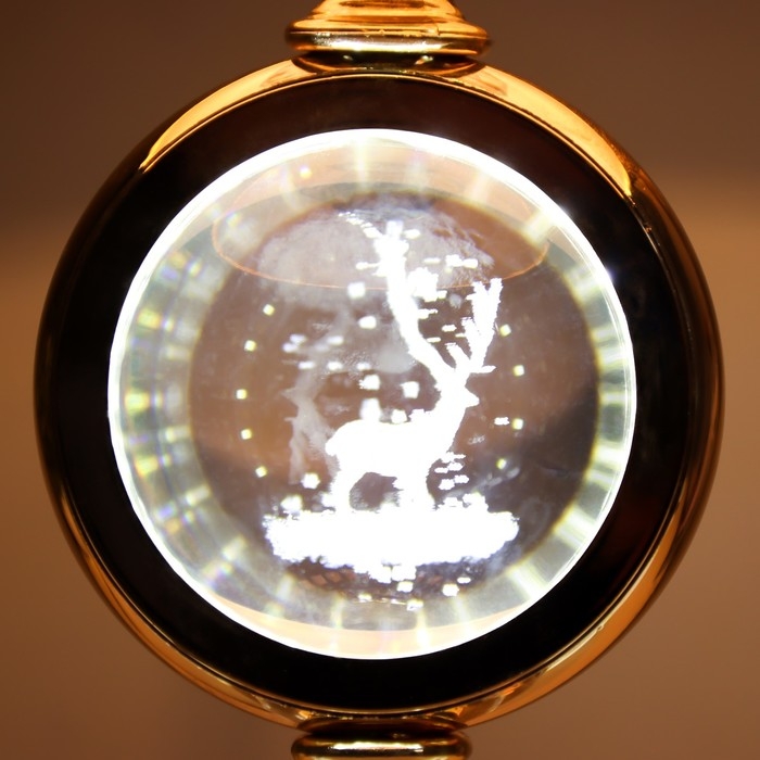 Настольная лампа с подсветкой Настольная лампа с подсветкой "Рунди" Е27 40Вт золото 24х24х41 см