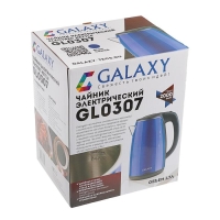 Чайник электрический Galaxy GL 0307, 1.7 л, 2000 Вт, синий