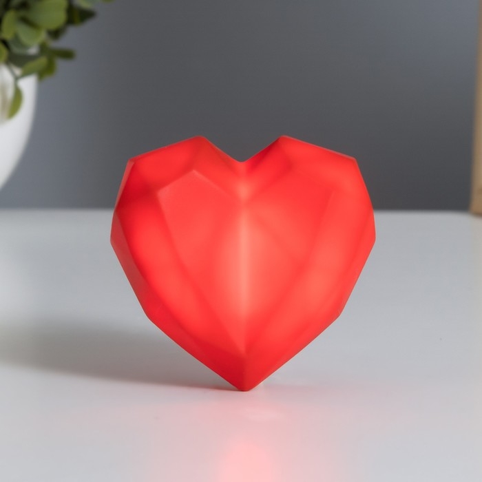 Ночник "Игрушечное сердце" 2Вт LED красный 3,5х6х6см