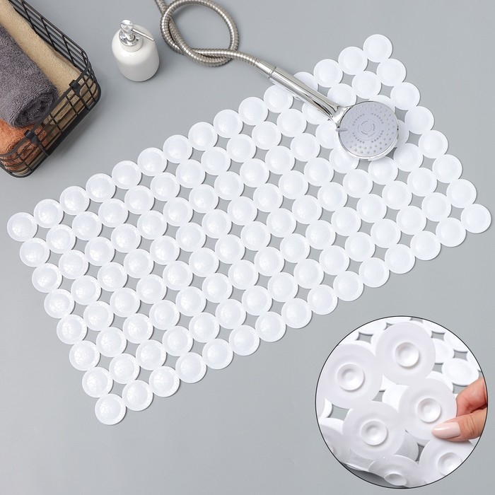 Коврик противоскользящий в ванну на присосках SAVANNA «Пузыри», 38×68 см, цвет МИКС Коврик противоскользящий в ванну на присосках SAVANNA «Пузыри», 38×68 см, цвет МИКС