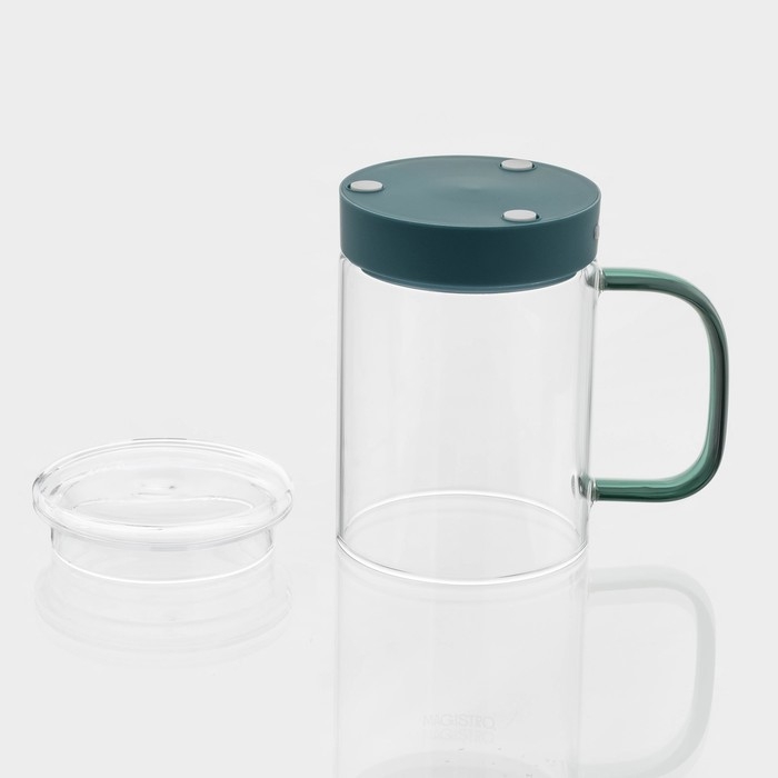 Кружка - мешалка стеклянная «Слот», 400 мл, 11,5×8×12,2 см Кружка - мешалка стеклянная «Слот», 400 мл, 11,5×8×12,2 см