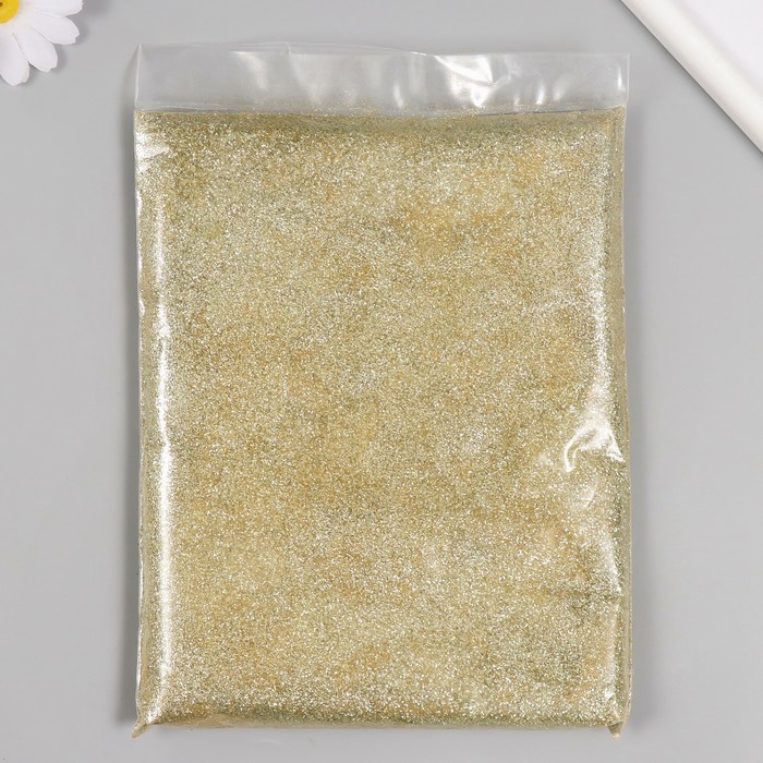 Глиттер размер 1/128, 500 гр, цв. золотистый Глиттер размер 1/128, 500 гр, цв. золотистый