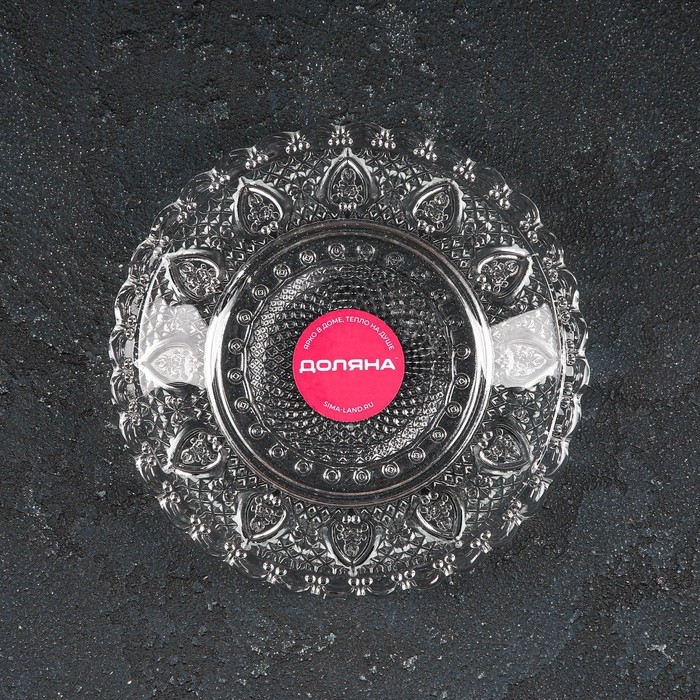 Блюдце стеклянное Доляна «Эльза», d=12,7 см, цвет прозрачный Блюдце стеклянное Доляна «Эльза», d=12,7 см, цвет прозрачный