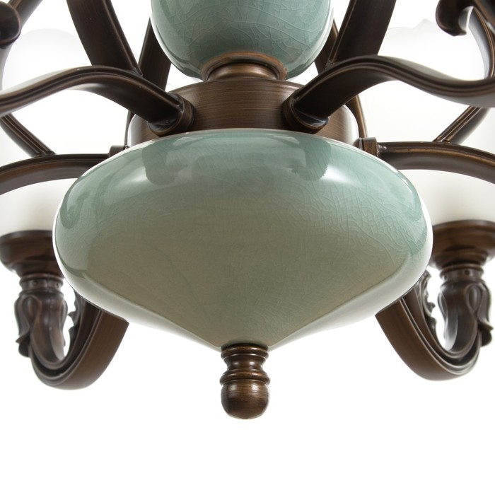 Люстра Люстра "Эстери" 6х40Вт Е27 кофейно-зеленый 75х75х57 см BayerLux