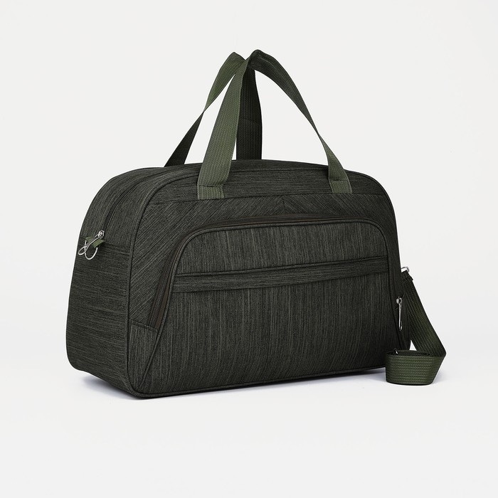 Сумка дорожная на молнии, наружный карман, длинный ремень, цвет хаки Сумка дорожная на молнии, наружный карман, длинный ремень, цвет хаки