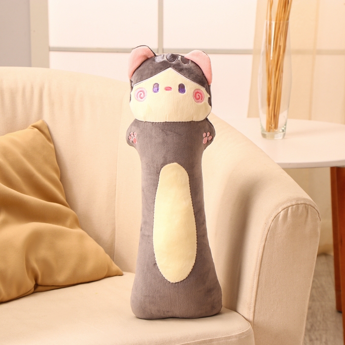 Мягкая игрушка «Кот-батон», 50 см, цвет серый Мягкая игрушка «Кот-батон», 50 см, цвет серый