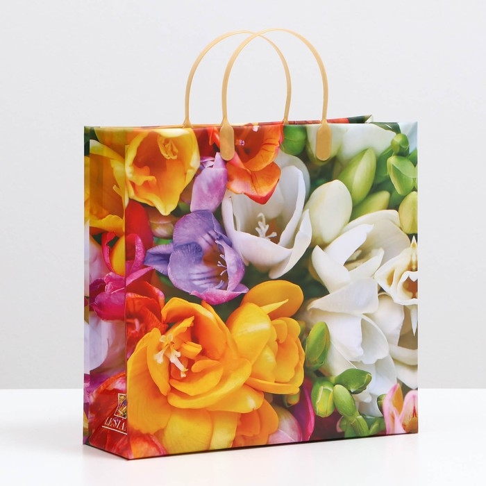 Пакет Пакет "Летний букет", мягкий пластик, 30 x 30 см, 120 мкм