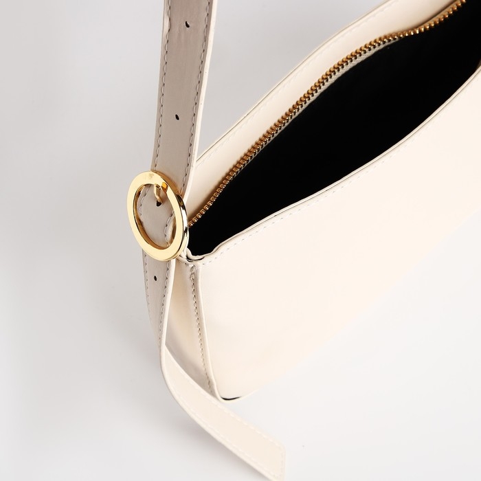 Сумка-багет на молнии, цвет белый Сумка-багет на молнии, цвет белый