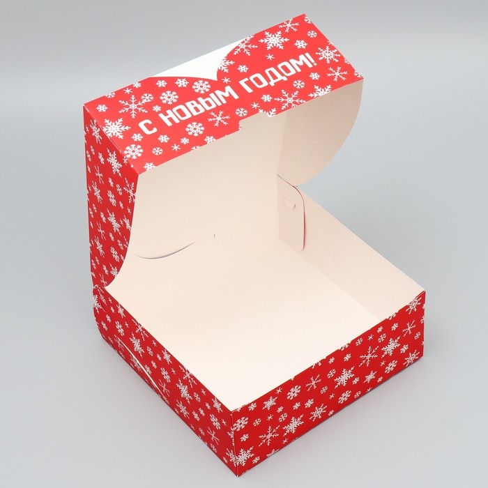 Коробка подарочная новогодняя складная «Дедушка Мороз», 25 х 25 х 10 см, Новый год Коробка подарочная новогодняя складная «Дедушка Мороз», 25 х 25 х 10 см, Новый год