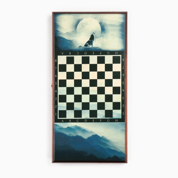 Нарды деревянные большие, настольная игра  Нарды деревянные большие, настольная игра "Волк", 40 х 40 см, с шашками