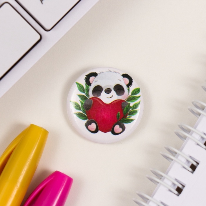 Значки закатные набор 3 шт d=25 мм Значки закатные набор 3 шт d=25 мм "Панды" 7х7 см