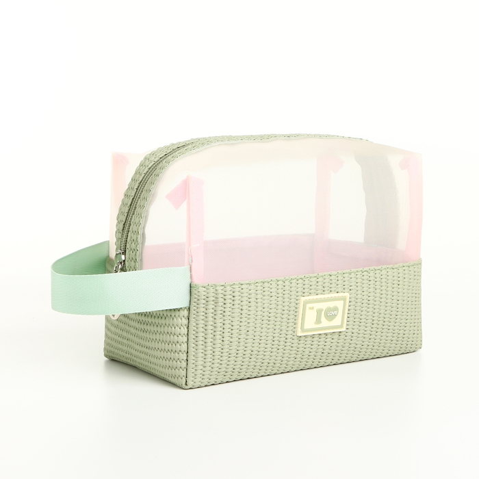 Косметичка на молнии, цвет зелёный Косметичка на молнии, цвет зелёный