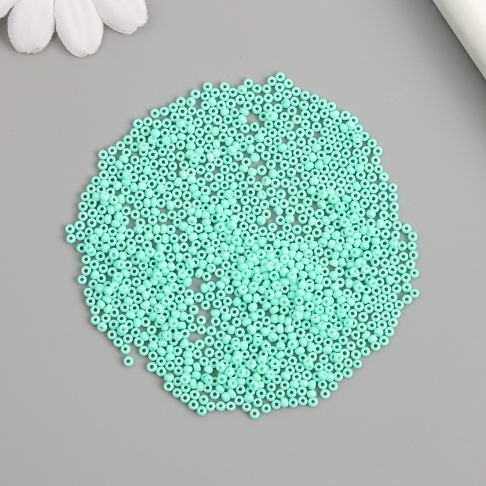 Бисер стекло 12/0  Бисер стекло 12/0 "Зелёная вода" ровный №668 450 гр