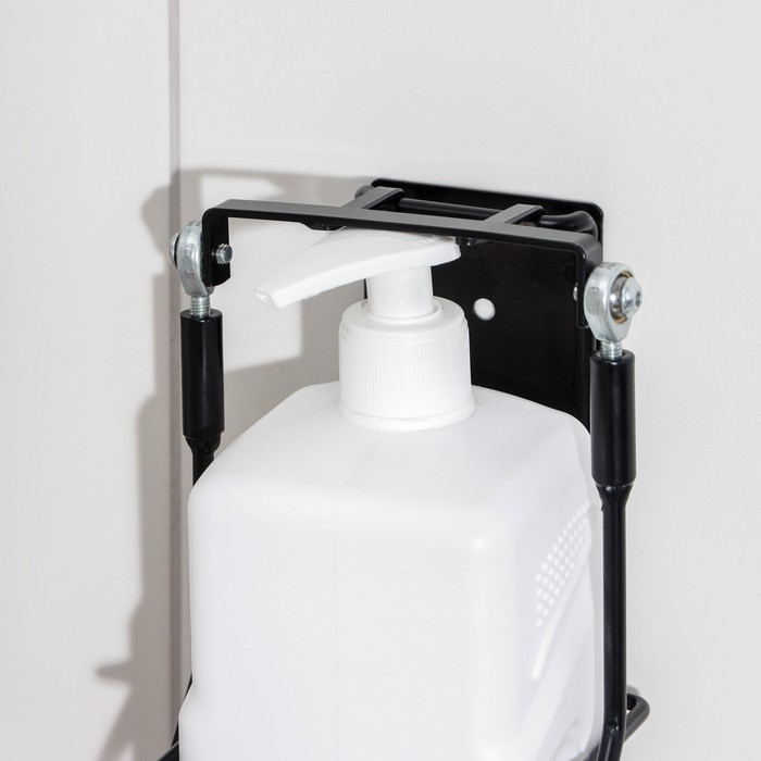 Стойка для антисептика с педалью Tekno-tel, мобильная, цвет чёрный Стойка для антисептика с педалью Tekno-tel, мобильная, цвет чёрный