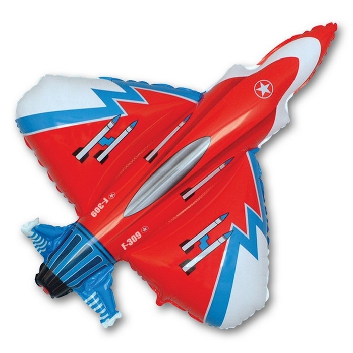 Шар фольгированный 39 Шар фольгированный 39" «Истребитель», цвет красный