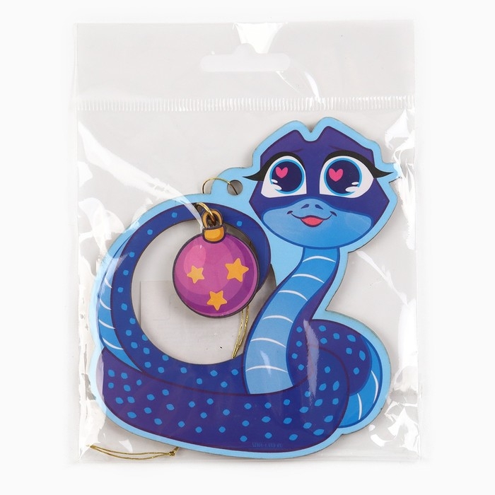 Ёлочная игрушка новогодняя «Змейка», на Новый год, 8,5 х 9,6 см Ёлочная игрушка новогодняя «Змейка», на Новый год, 8,5 х 9,6 см