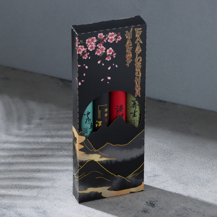 Набор благовоний Набор благовоний "Дух Азии", чёрный, 4 шт