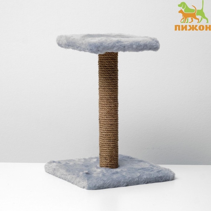 Когтеточка  Когтеточка "Полка" с подставкой, 30 х 30 х 40 см, джут,  серая