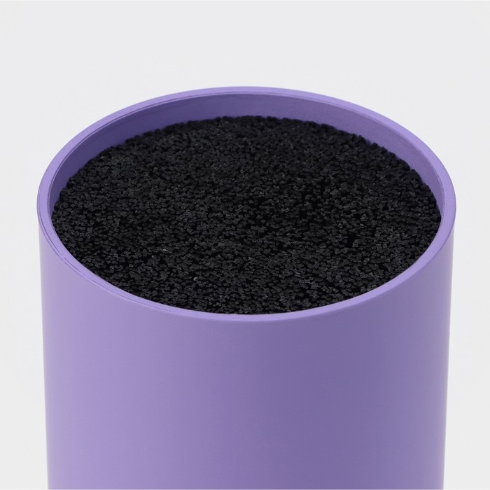 Подставка для ножей с наполнителем Доляна «Нео», 22×11 см, покрытие soft-touch, цвет фиолетовый Подставка для ножей с наполнителем Доляна «Нео», 22×11 см, покрытие soft-touch, цвет фиолетовый