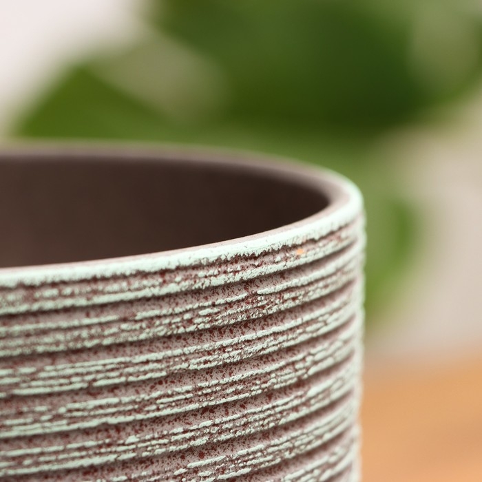 Горшок цветочный Горшок цветочный "Лоза" зелено-серый бук №2, 1,6 л