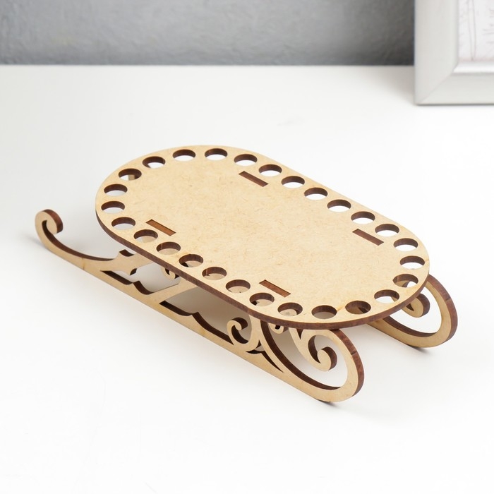 Заготовка для вязания Заготовка для вязания "Сани. Вид 4" набор 3 детали донышко 13х7 см