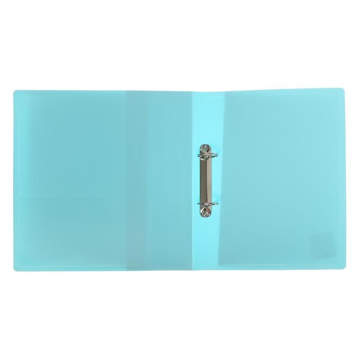 Папка на 2 кольцах А4 Calligrata, 40 мм, 700 мкм, карман на торце, бирюзово-голубой Папка на 2 кольцах А4 Calligrata, 40 мм, 700 мкм, карман на торце, бирюзово-голубой