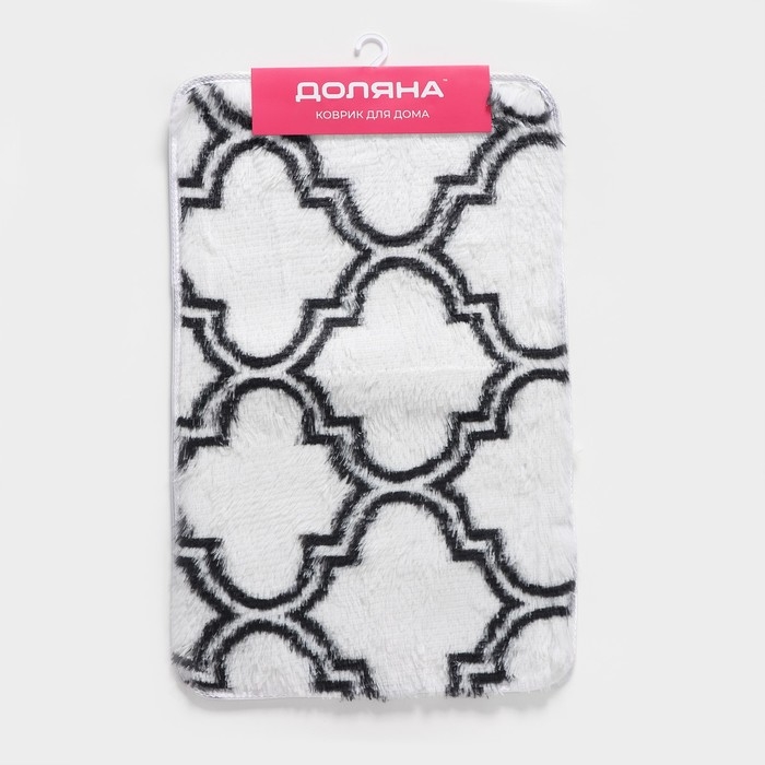 Коврик Доляна «Вензель», 50×80 см, цвет белый Коврик Доляна «Вензель», 50×80 см, цвет белый