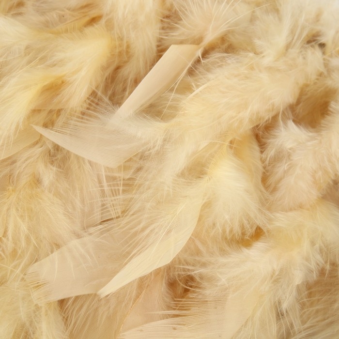 Тесьма с перьями индюка, 13-17 см, 5 ± 0,5 м, цвет сливочный Тесьма с перьями индюка, 13-17 см, 5 ± 0,5 м, цвет сливочный