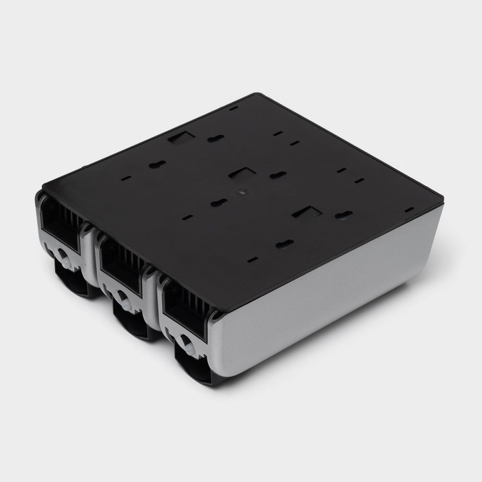 Диспенсер для мыла SAVANNA, механический, 3 отсека по 350 мл: шампунь, кондиционер, гель, серый Диспенсер для мыла SAVANNA, механический, 3 отсека по 350 мл: шампунь, кондиционер, гель, серый