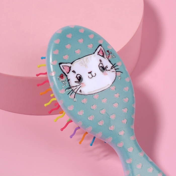 Расчёска массажная, 5,5 &times; 15 см, рисунок МИКС