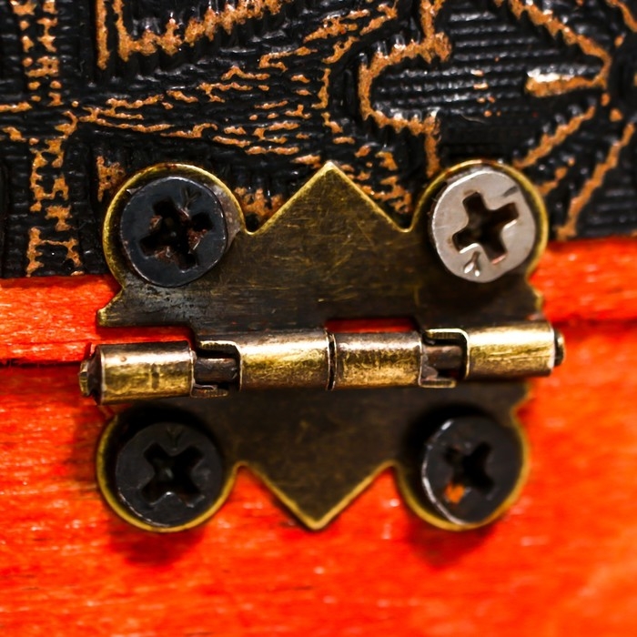 Шкатулка сундучок дерево  Шкатулка сундучок дерево "Цветы в круге" 7,5х9,8х8,5 см