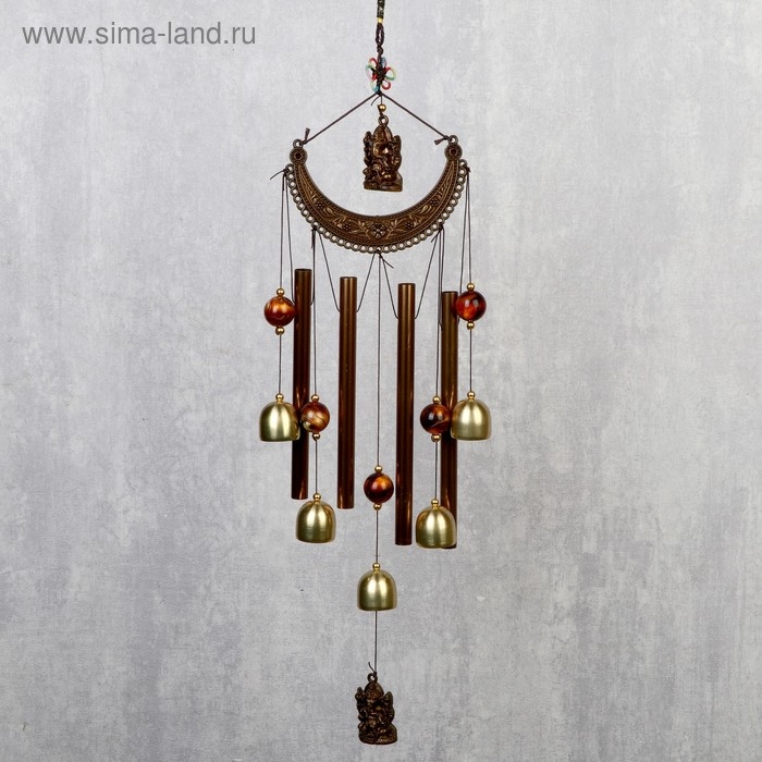 Музыка ветра металл Музыка ветра металл "Ганеша" 4 трубки, 5 колокольчиков 65 см