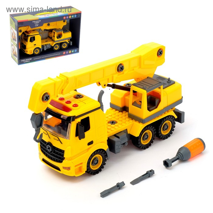 Конструктор винтовой «Городская техника», световые эффекты, русская озвучка Конструктор винтовой «Городская техника», световые эффекты, русская озвучка