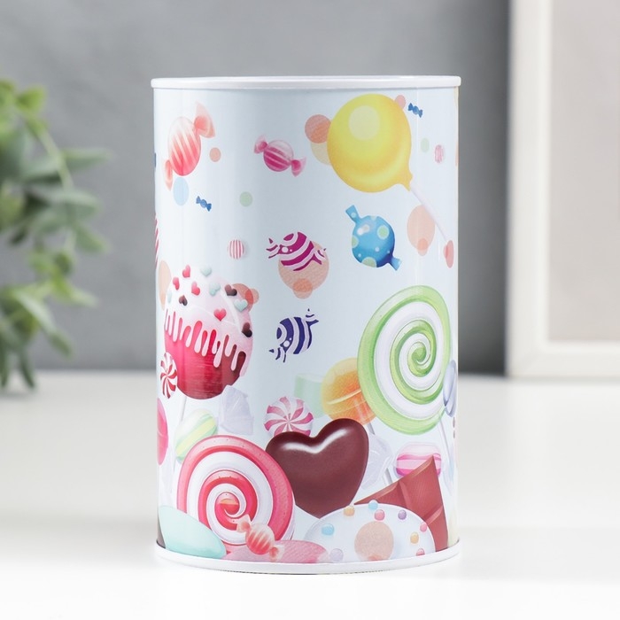 Копилка металл банка Копилка металл банка "Сладости" МИКС 12х8х8 см