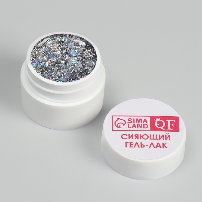 Гель-лак для ногтей, сияющий, 3-х фазный, 5 мл, LED/UV, цвет серебристый Гель-лак для ногтей, сияющий, 3-х фазный, 5 мл, LED/UV, цвет серебристый