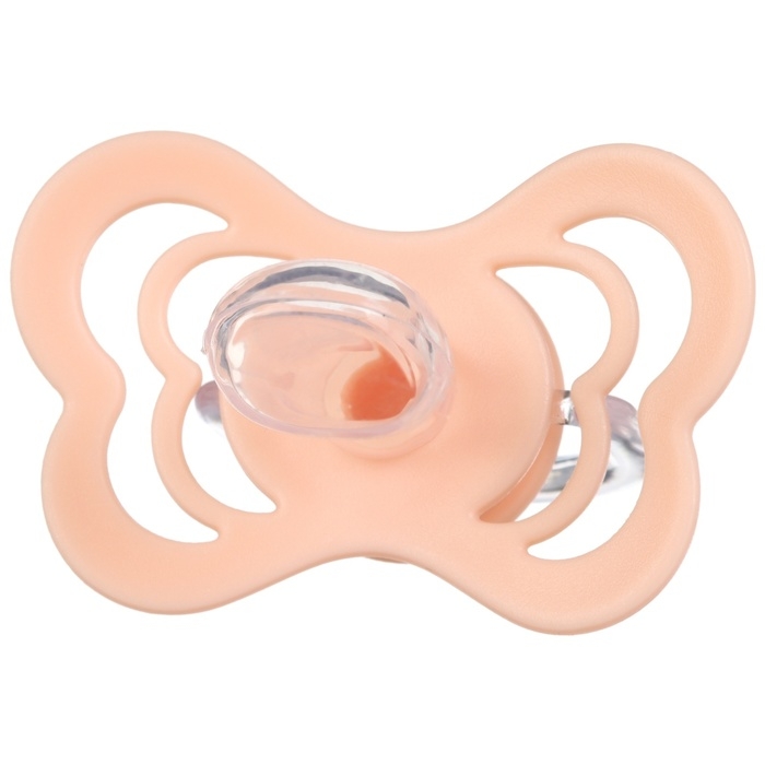 Соска - пустышка ортодонтическая, силикон, +6 мес., с держателем, цвет розовый Соска - пустышка ортодонтическая, силикон, +6 мес., с держателем, цвет розовый