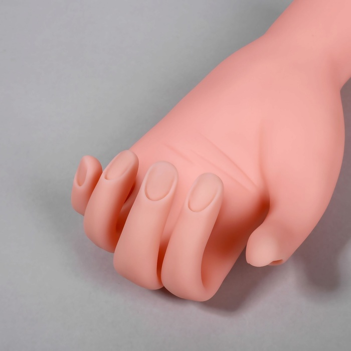 Рука тренировочная для маникюра, с гнущимися пальцами, в картонной коробке, цвет бежевый Рука тренировочная для маникюра, с гнущимися пальцами, в картонной коробке, цвет бежевый