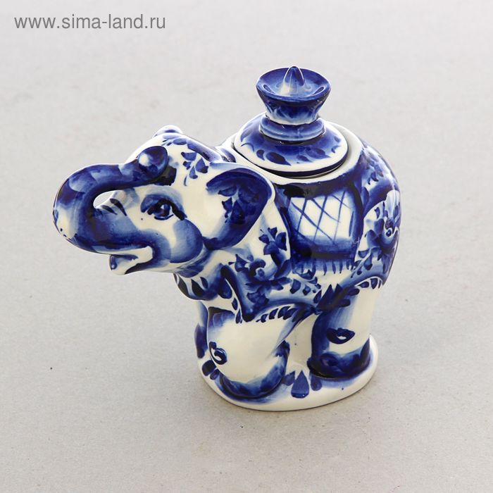 Чайница  Чайница "Слон", гжель