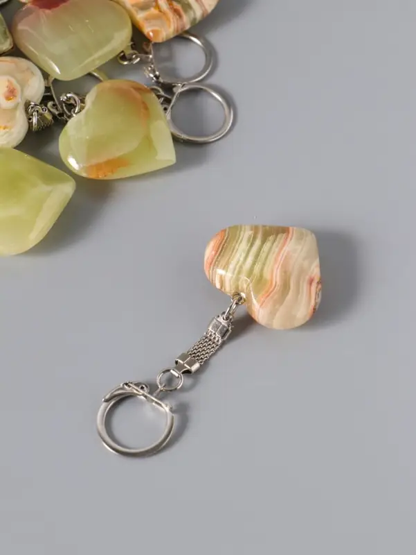 Брелок &laquo;Сердце&raquo;, 3,5х3,5 см, набор 10шт, оникс