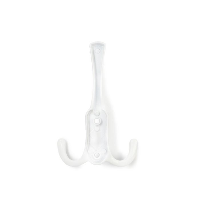 Крючок мебельный ТУНДРА TKT003 LIGHT, трехрожковый, белый Крючок мебельный ТУНДРА TKT003 LIGHT, трехрожковый, белый