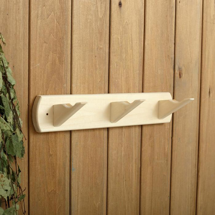 Вешалка деревянная, 3 крючка Вешалка деревянная, 3 крючка