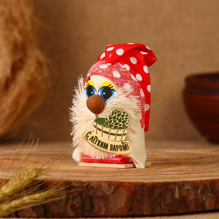 Оберег Оберег "Домовёнок с лёгким паром", 9 см, микс