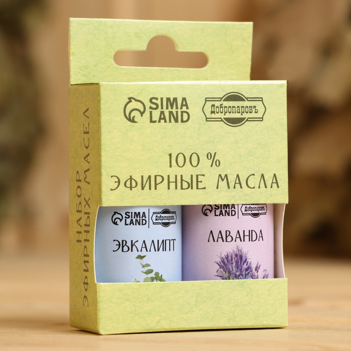 Набор эфирных масел 2 шт Набор эфирных масел 2 шт "Лаванда, Эвкалипт" по 15 мл