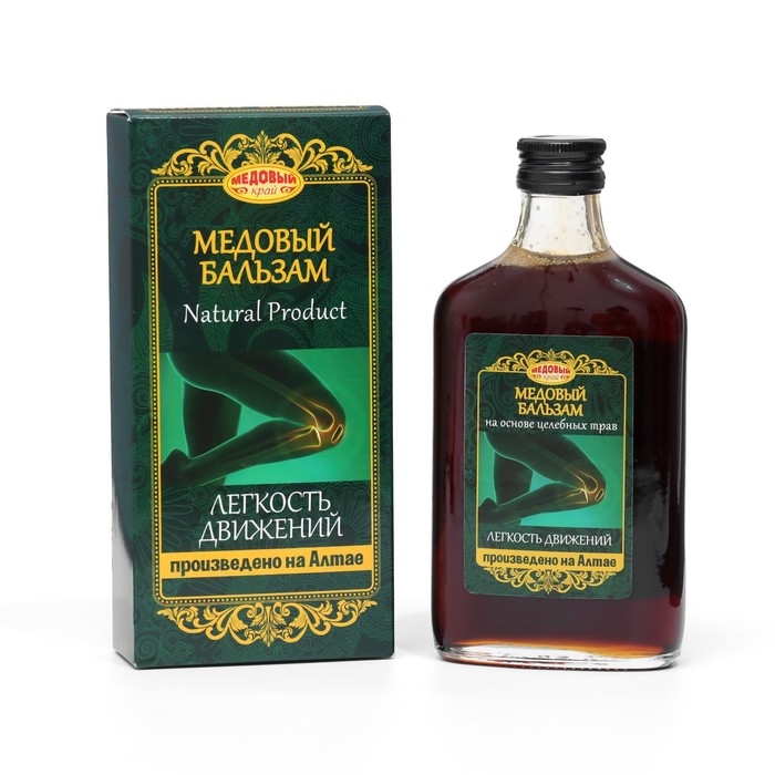 Алтайский медовый бальзам  Алтайский медовый бальзам "Легкость движения", 250 мл, стекло