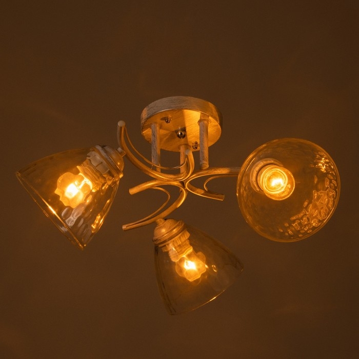 Люстра Люстра "Риана" 3х40Вт Е27 Белый, серебро 50х50х23см