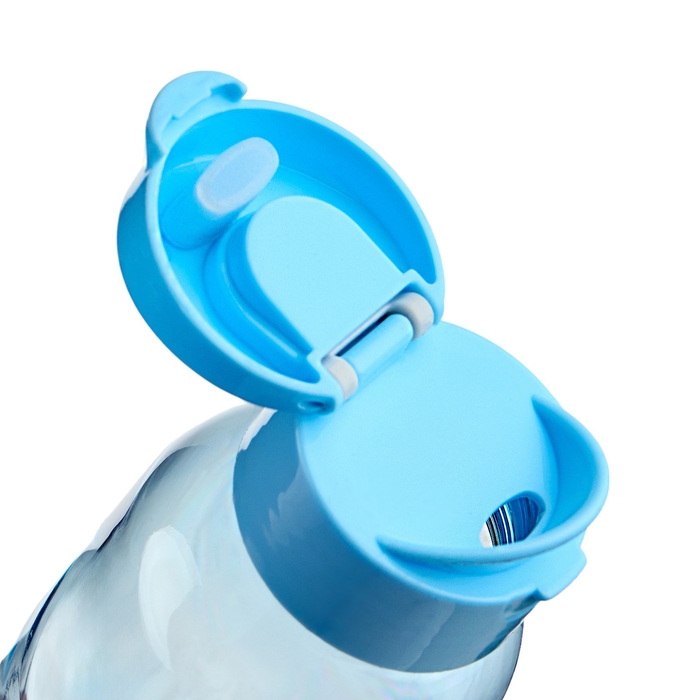 Бутылка для воды спортивная, 650 мл,  Бутылка для воды спортивная, 650 мл, "Флорес", 4.7 х 22 х 7 см, голубая