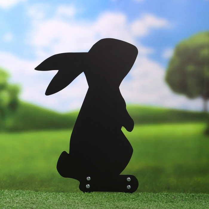 Набор садовых фигур  Набор садовых фигур "Зайки на лужайке" 3шт, 22х30см/13х30см/20х30см, черные